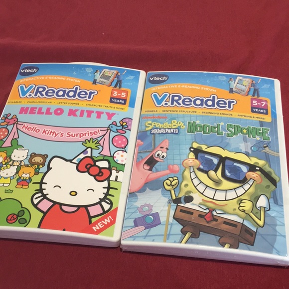 Vtech V.Reader 2 pack NEW Sealed Sponge Bob Squarepants & Hello Kitty Surprise - Picture 3 of 8